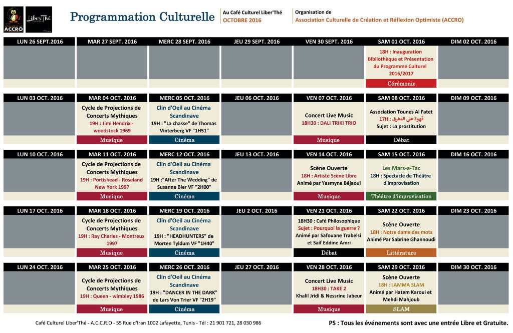 programme culturell accro